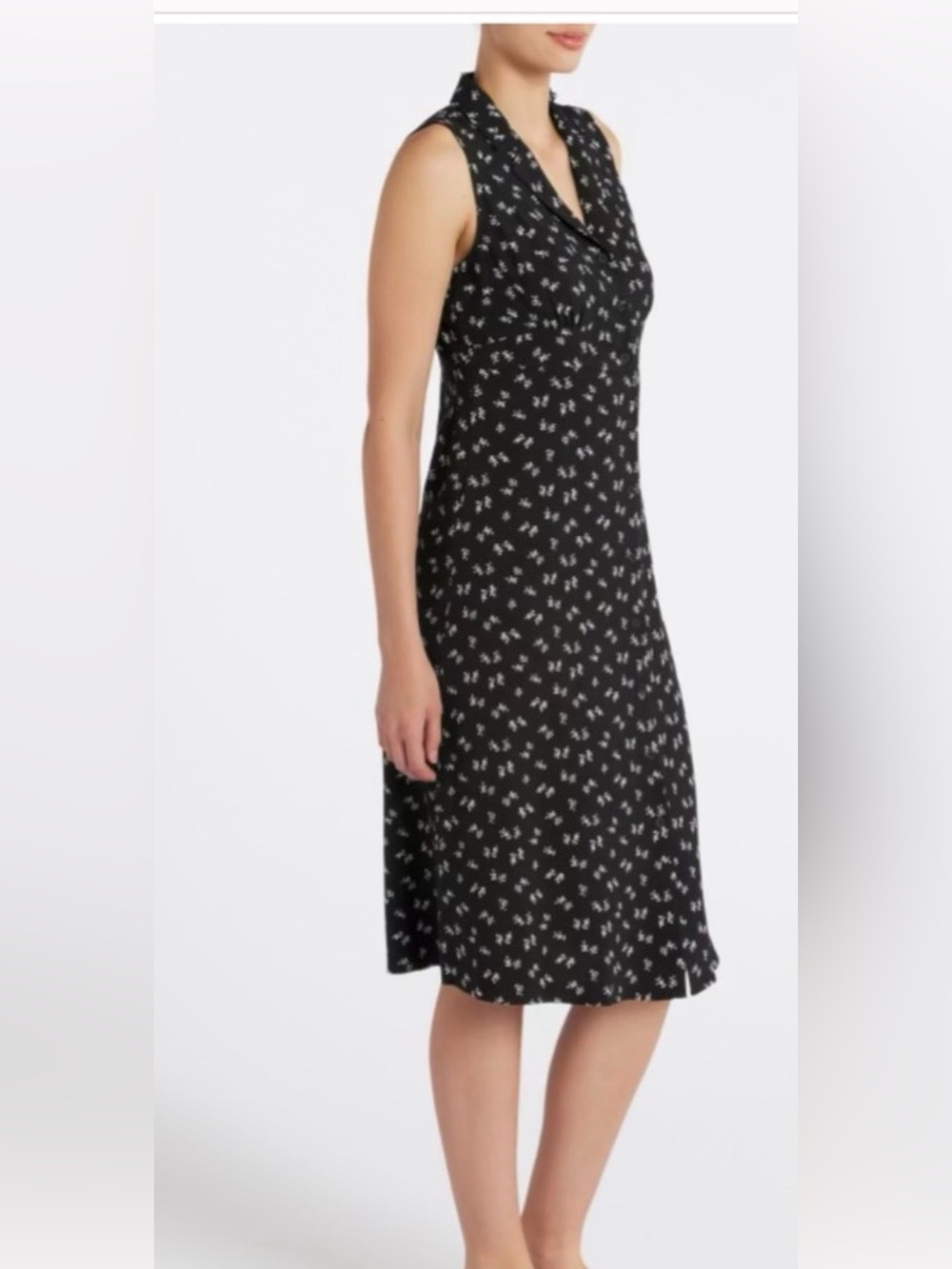 Floral Sleeveless Shirt Dress